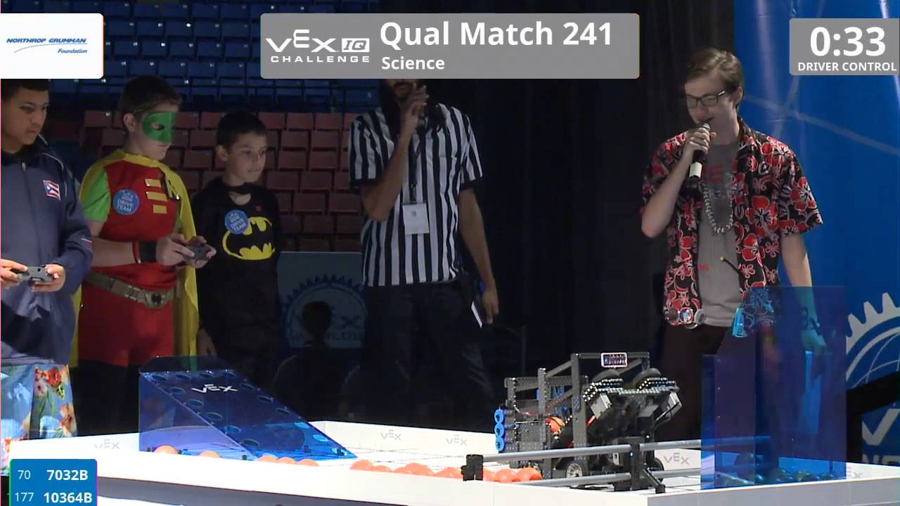 VEX Worlds 2016 - VEXIQ Middle School - Science - Qual 241 (7032B 10364B) 98