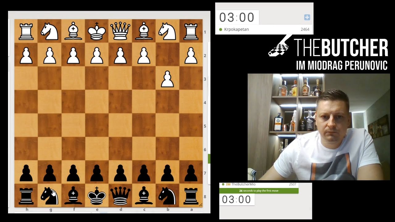 Blitz Game 8 Chess Opening 1.b3 Larsen's Opening (Black) YouTube
