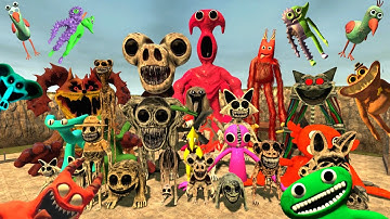 TORTURE ALL NEW RAINBOW FRIENDS, ZOONOMALY MONSTER MISS DELIGHT vs SPARTAN KICKING in Garry