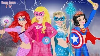 #Barbie #Games | Superhero Disney Princess Elsa Ariel Snow White and Cinderella Dress Up Game | screenshot 5