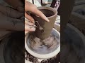 Trimming a stoneware base for a large lifted bowl #pottery #clay #asmr #veteran #art #artist #bowl