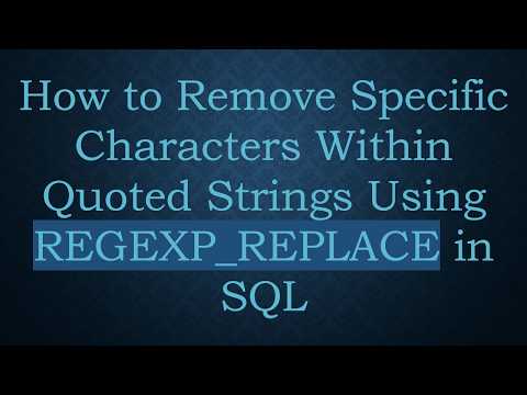 How to Remove Specific Characters Within Quoted Strings Using REGEXP_REPLACE in SQL