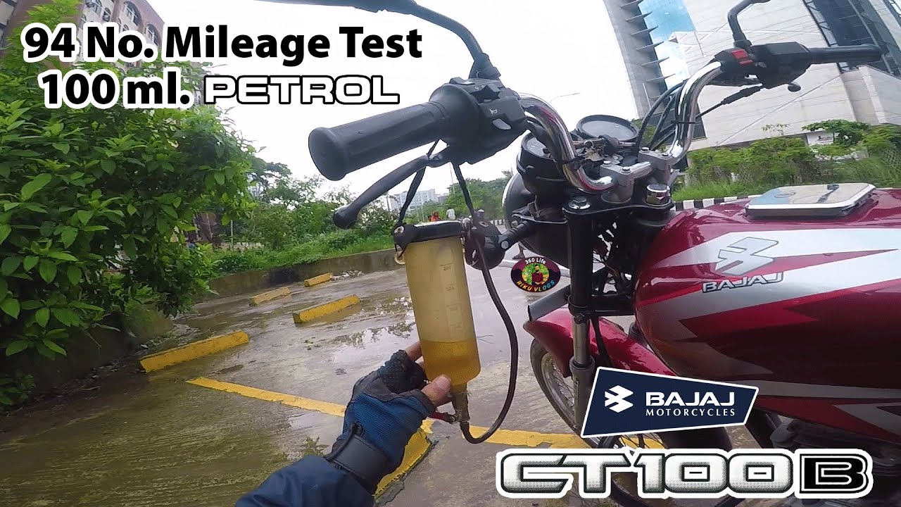 Bajaj CT 100B Mileage By Petrol Bajaj CT 100B Mileage Test By Petrol 