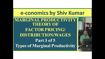 e-conomics by Shiv Kumar: Marginal Productivity Theory of Factor Pricing, Part 3 of 5