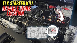2015 Acura TLX Starter kill disable wire locatio