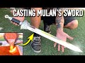 Casting Mulan's Sword From Scrap Aluminum Ingots - DIY Metal Sword Making