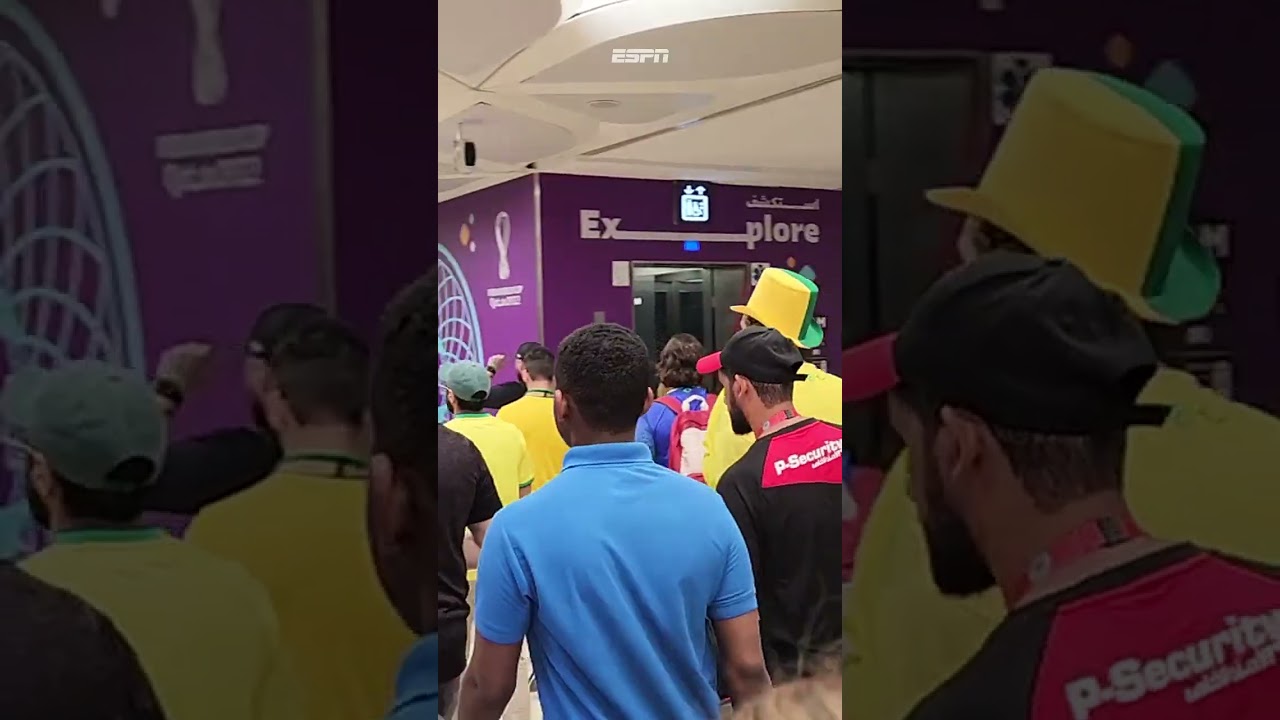 A FESTA NÃO PARA 🎉⚽ TORCEDORES BRASILEIROS AGITAM O METRÔ DO QATAR APÓS A VITÓRIA NA ESTREIA #shorts