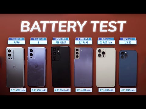 OnePlus 9 Pro vs Galaxy S21 series vs iPhone 12 BATTERY TEST