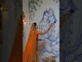Radha Ne banai apni aur Krishna ki painting#shortsfeed #devotional #radhakrishna