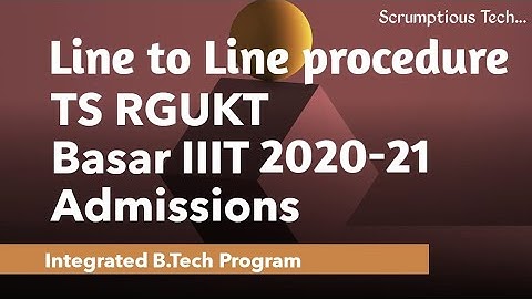 How to Apply IIIT Basar 2020 ||IIIT Basar applying online details ||RGUKT IIIT Basar