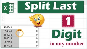 Split last 1 digit from any number in excel sheet | Split last digit in excel sheet