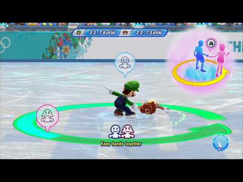 Mario Sonic At The Sochi 2014 Olympic Winter Games Figure Skating Pairs 1080 HD