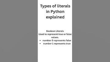 Boolean Literals #python3 #python