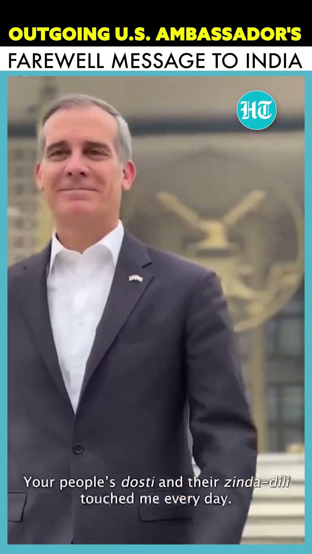 After Trump Inauguration, Outgoing US Ambassador's Farewell Message To India | Eric Garcetti
