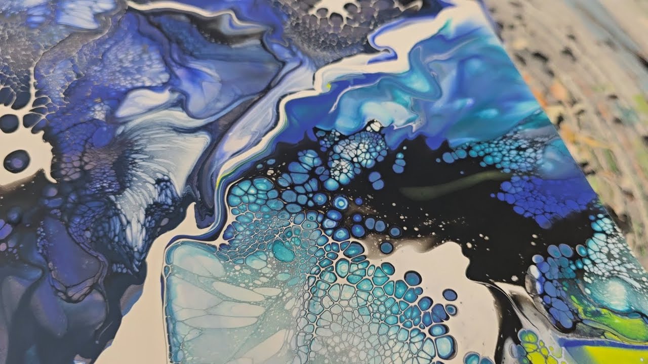 STRETCH!!! Majestic Abstract Ocean Sunset with Gorgeous Blues