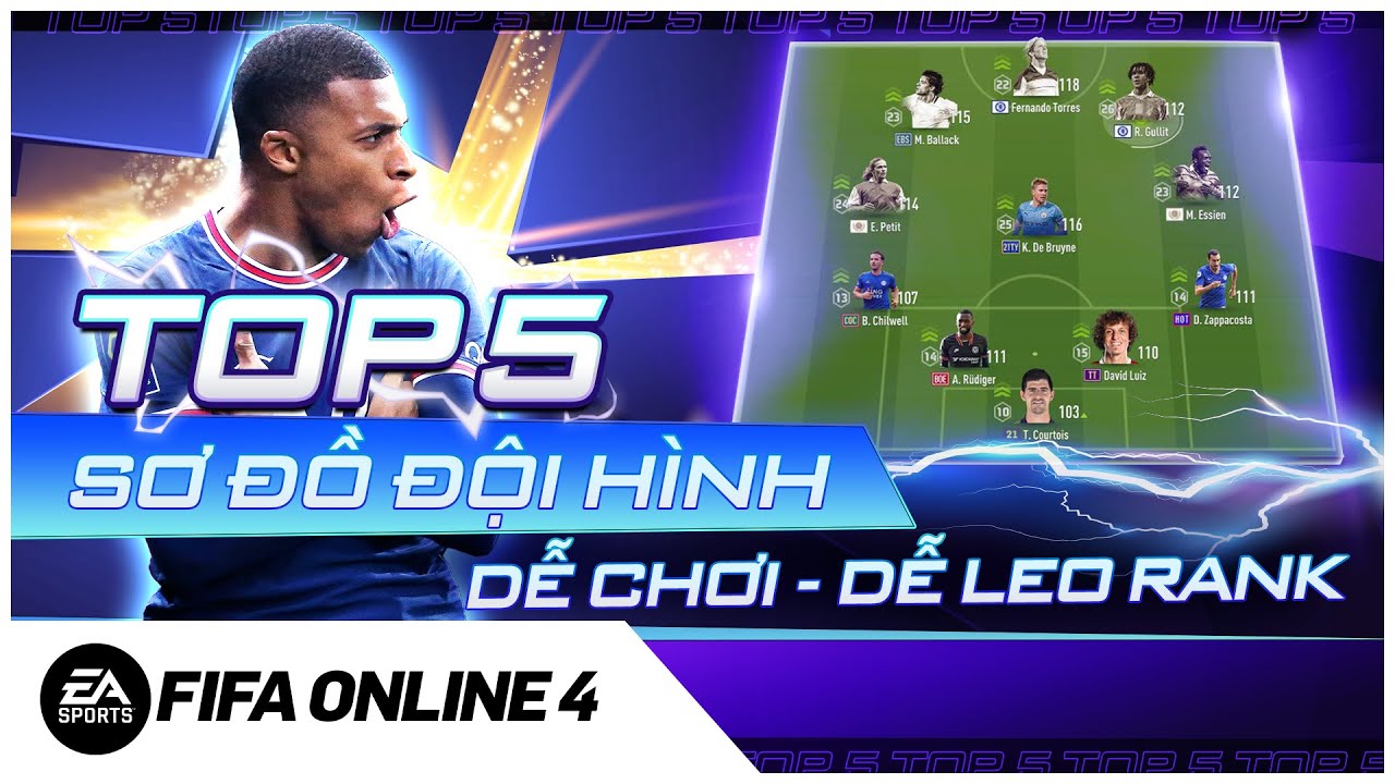 TOP 5 Sơ Đồ Đội Hình Dễ Chơi, Dễ Leo Rank | FIFA Online 4 @Tuấn Tiền Tỉ @ibrobot