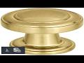 Atlas Homewares 313 WB 1 1 8 in. (29mm) Bronte Collection Knob Warm Brass