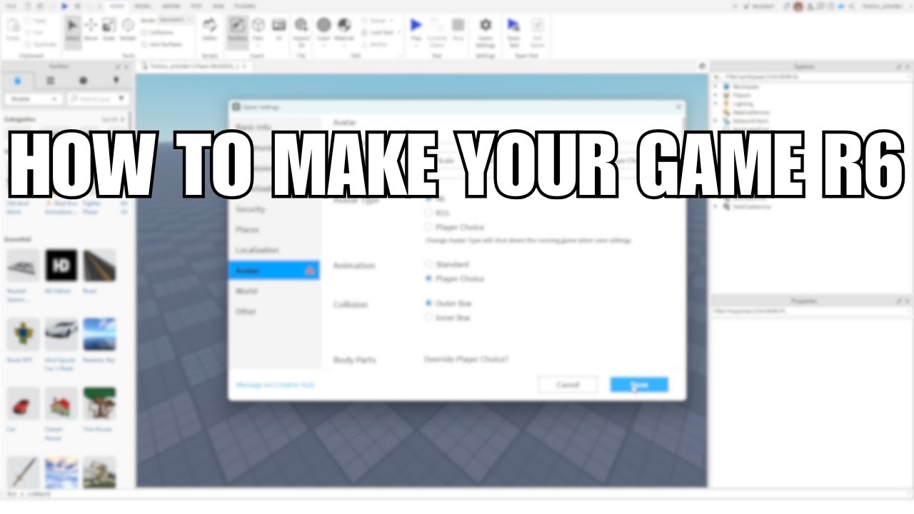 HOW TO MAKE YOUR GAME R6 2025 ROBLOX STUDIO TUTORIAL - YouTube