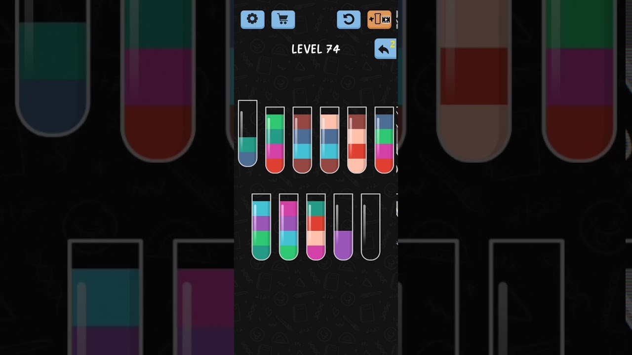 Water Color Sort Level 74 Walkthrough Solution iOS/Android