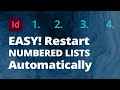 Auto Restart Lists in InDesign