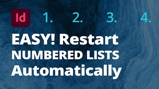 Auto Restart Lists in InDesign