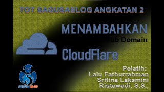Buat Blogger dan Setting Custom Domain dan Subdomain menggunakan cloudflare