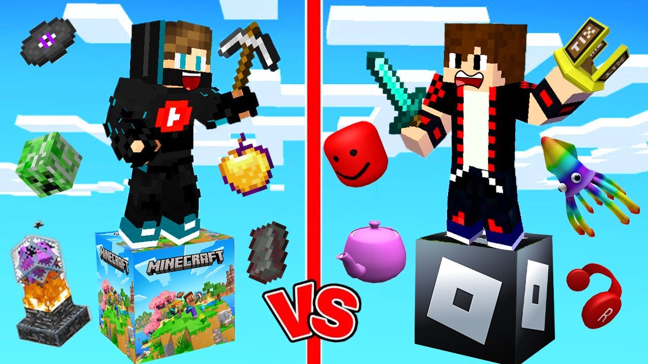 ماين كرافت : حـرب الألعاب ولكن حظ ماين كرافت ضد حظ روبلوكس !!؟ 😱🔥