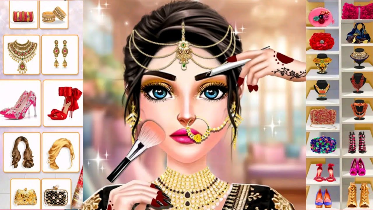 Indian wedding Indian makeup salon girl style model Studio stylish Raj ...