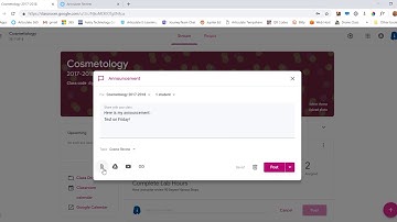 Google Classroom - Creating Announcements