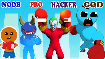 NOOBvsPROvsHACKERvsGOD in Level Up Runner vs Blob N Giant Gameplay - Which game do you like?