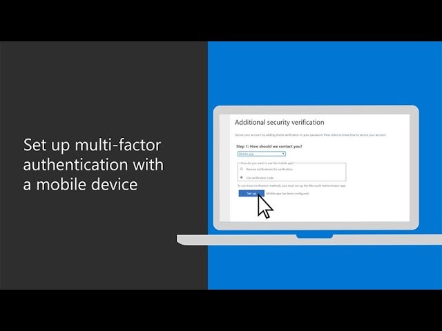 Set up multi-factor authentication with a mobile device in Microsoft 365 Business