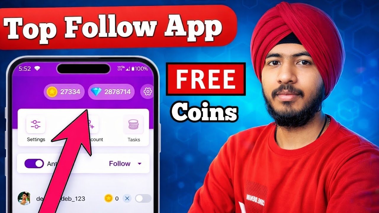 Top follow app new promocode 2026 ❄☃️ How to get unlimited coins in top follow app |  