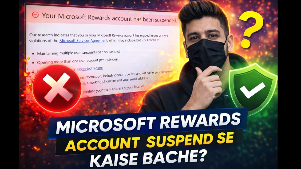 Microsoft Rewards Account Suspend Hone Se Kaise Bache (Real Rules) 