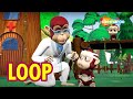 Five Little Monkey  [LOOP] 3D Nursery Rhyme & Kids Songs | Animal Songs