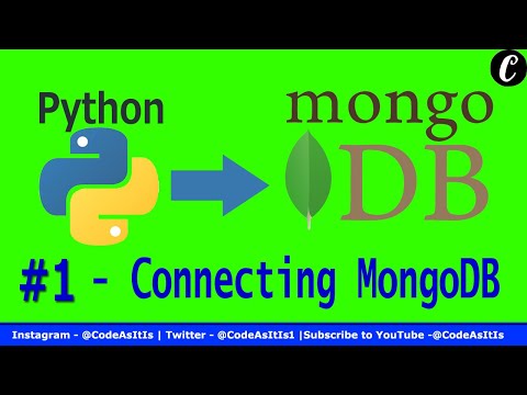 Python MongoDb Tutorial #1 - Connecting to MongoDb Atlas using PyMongo  Library Python | PyMongo