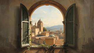 Window View Of Italian Hilltop Village Vintage Painting | Frame TV Art | 2-Hour Screensaver screenshot 3