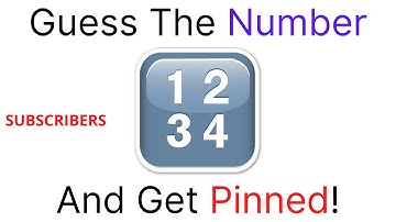 Guess The Number And Get Pinned! 📌