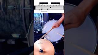 2/4 #16thnotes #drums #beat #lesson #drummer #learning #beats #notation #bassdrum #rhythm #education