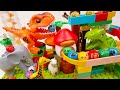 Satisfying Building Blocks Marble Run Orange dinosaur, elephant and giraffe Course