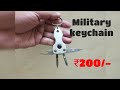 Military Keychain with torch, knife, screwdriver and bottle opener