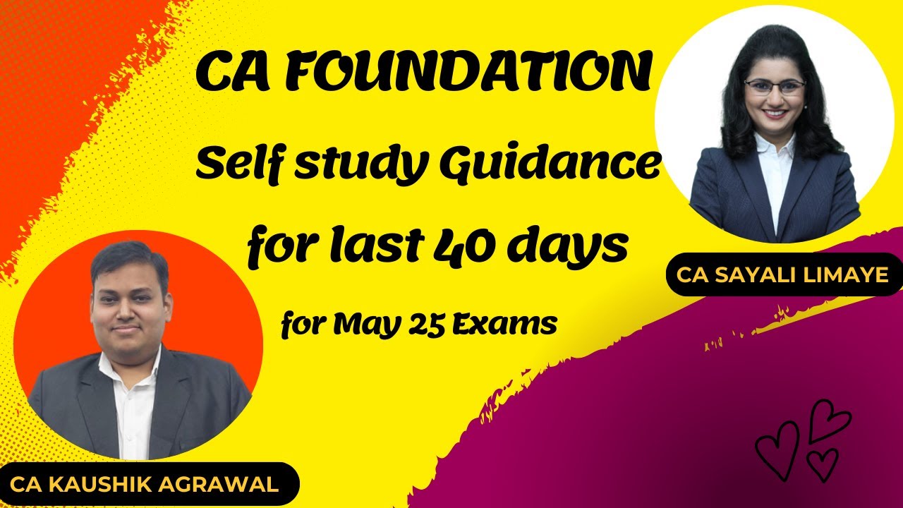 Must watch |Perfect self study planning for CA Foundation Exams| - YouTube