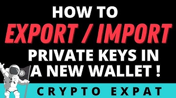 How to Export & Import your Private Keys into a Wallet| |