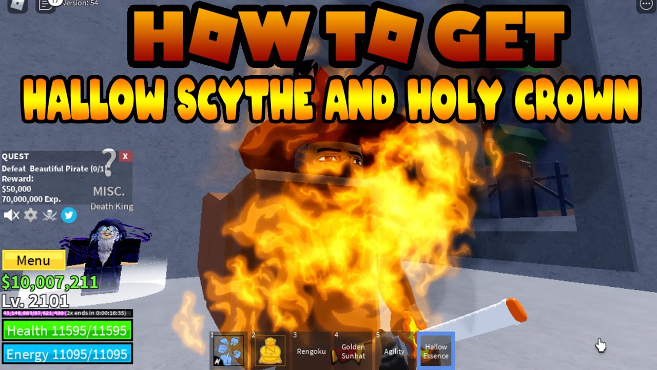 3rd Sea Hallow Essence "HOW TO GET HALLOW SCYTHE AND HOLY CROWN" Blox