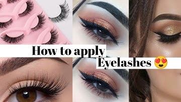 How To Apply Eyelashes👀 | Easiest Way To Apply |