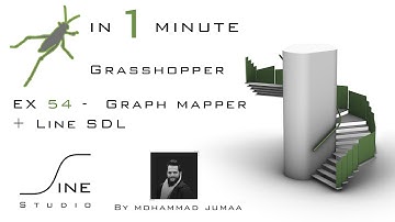 Grasshopper in 1 minute - EX 54 - Graph mapper + Line SDL
