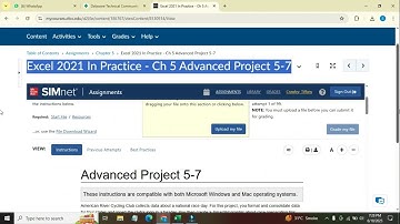 Excel 2021 In Practice - Ch 5 Advanced Project 5-7 | SIMnet Assignment Help 2024 Guide Step by Step
