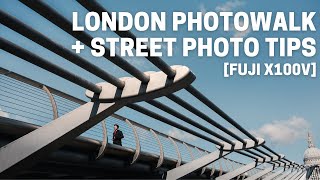 Photowalk In London + Top 3 Street Photography Tips [Fuji X100V + South Bank]