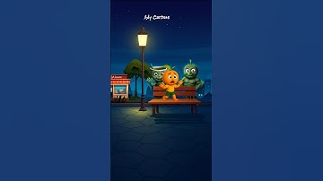 because I went out at night I saw a ghost 👻#animation #cartoon #usa #english