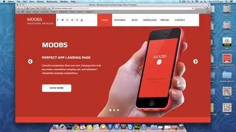Moobs | App Landing Page Muse Template Theme Preview