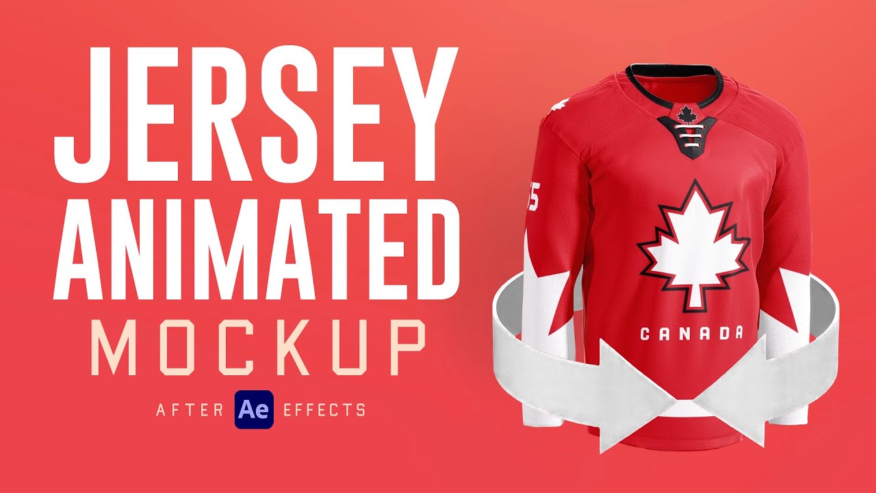Premium PSD  Canada hockey jersey mockup